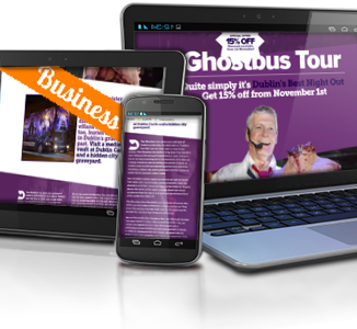 Screenshot of Ghost Bus Tour website
